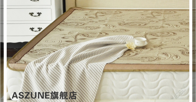 
                                        ASZUNE/艾苏恩 亲肤竹席凉席 竹凉席1.8米1.5米 双面折叠 竹席子 1.0M 3.3英尺 床                