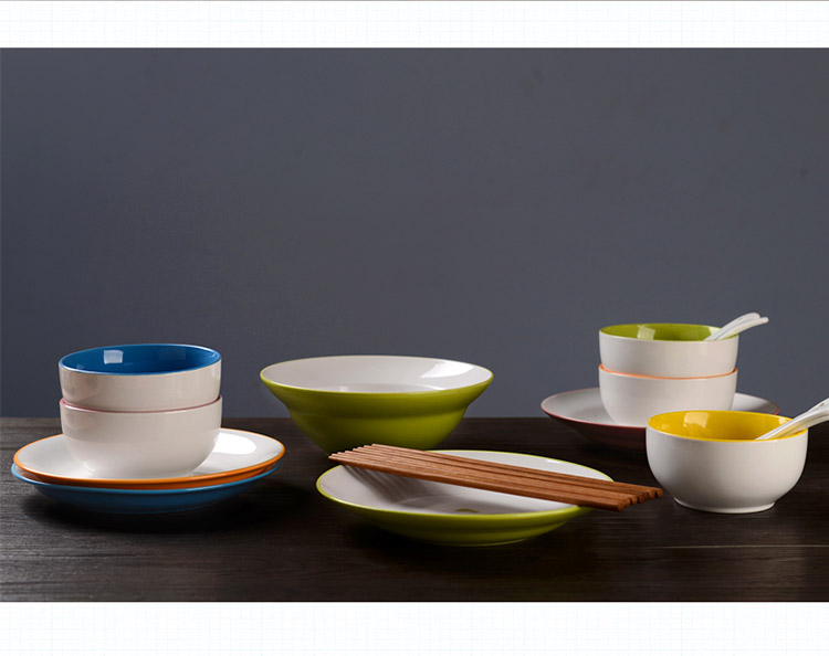 亿嘉ijarl 创意陶瓷20头韩式时尚餐具套装 雅致(南方版)