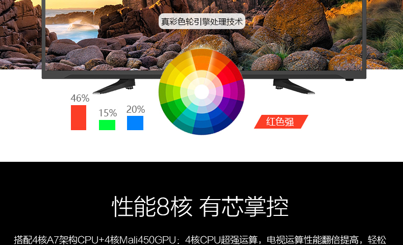 
                                        康佳（KONKA）LED43U60 43英寸 优酷电视梦想版8核优酷视频海量应用（黑色）                