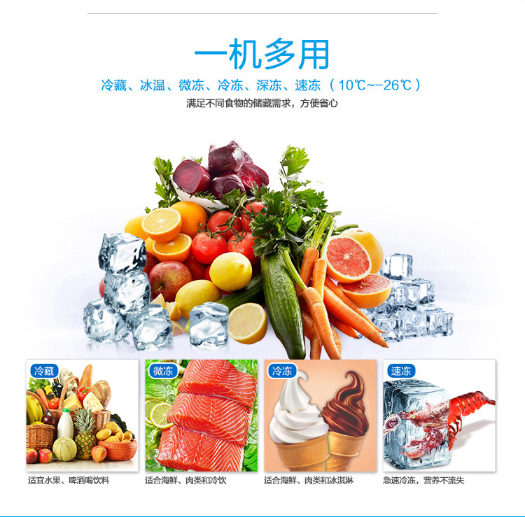 
                                                                                海尔（Haier） 202升家用冷藏冷冻转换冰柜 节能单温冷柜小冰箱 BC/BD-202HT                
