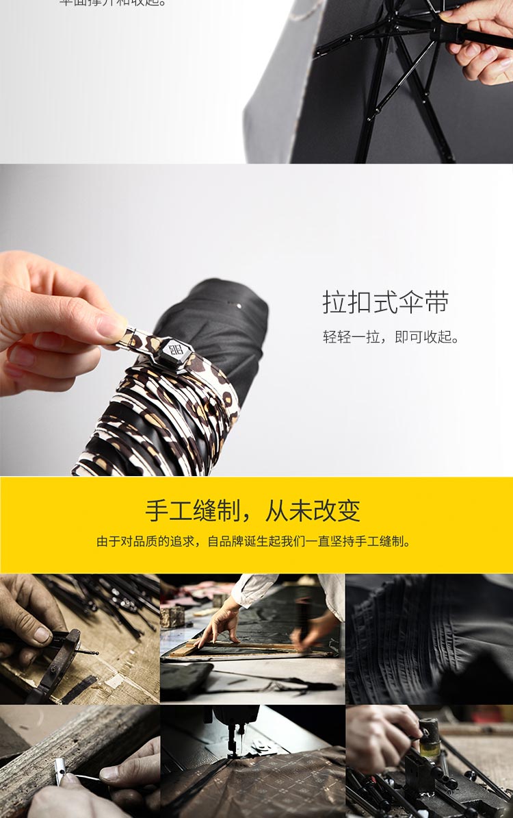 蕉下（BANANA UMBRELLA）花瓣三折伞 创意防紫外线太阳伞防晒折叠伞 月牙白