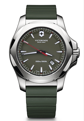 【维氏手表】瑞士军刀维氏victorinox军腕表inox系列 绿橡胶带绿表盘