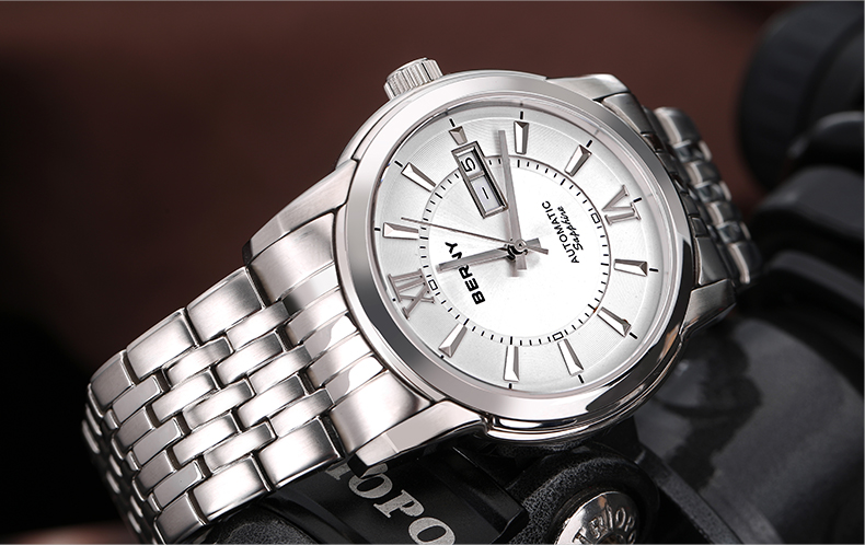 伯尼(berny)手表 机械男表am011m黑