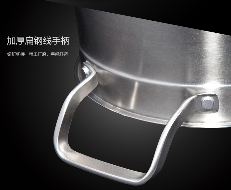 
                                        【京东超市】佳佰 蒸锅26CM三层复底304不锈钢双层蒸锅 电磁炉明火通用                