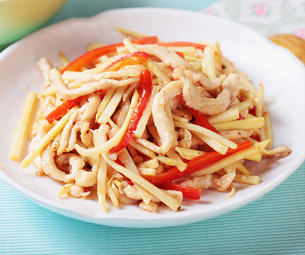 竹笋炒鸡丝