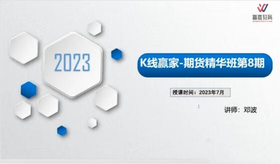 邓波2023年7月 三维量化 K线赢家期货精华班第8期