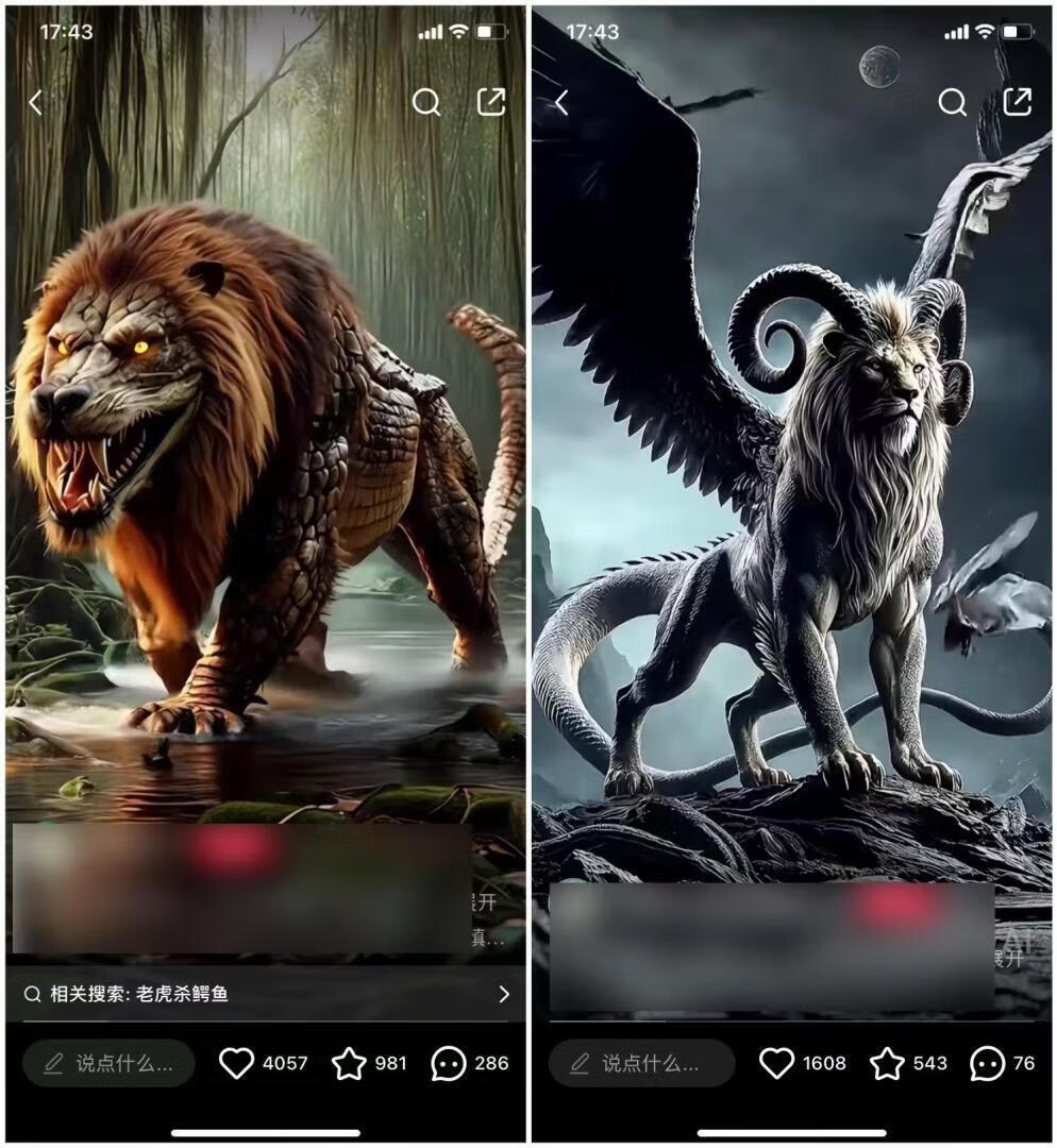 图片[1]-AI热门玩法7——猛兽合体变身视频-轻创可行社