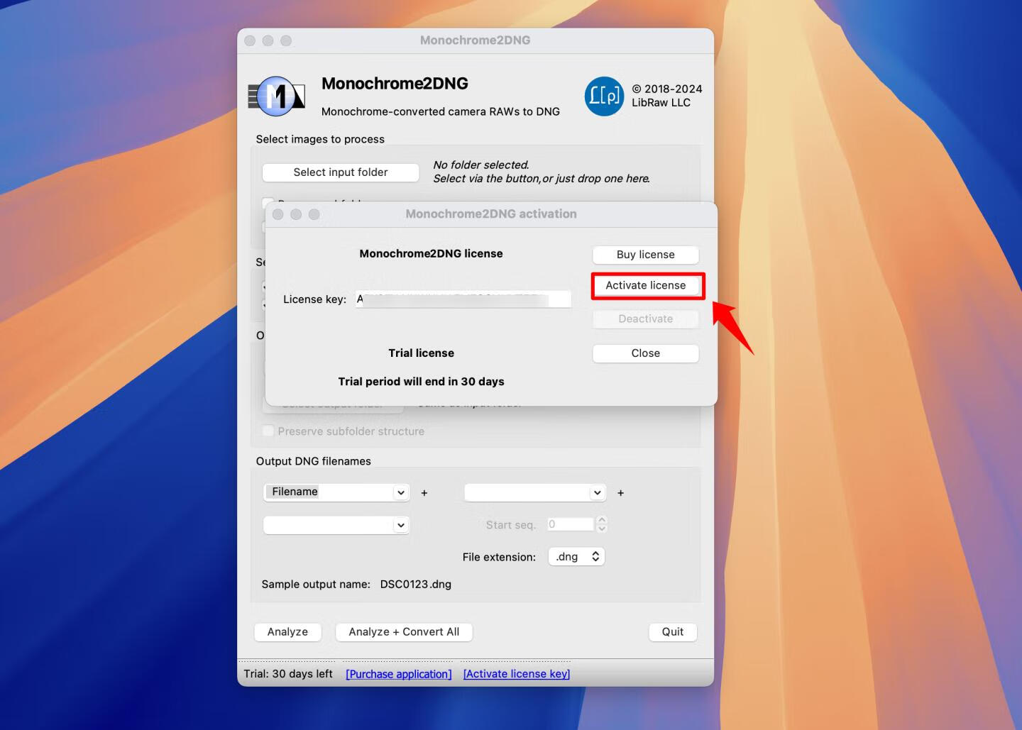 LibRaw Monochrome2DNG for Mac v1.7.0.72激活版 DNG格式转换器