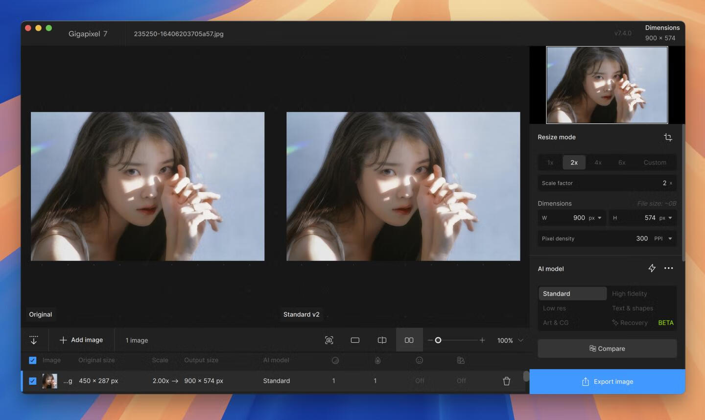 Topaz Gigapixel AI for Mac v7.4.0 直装版 图片无损放大软件