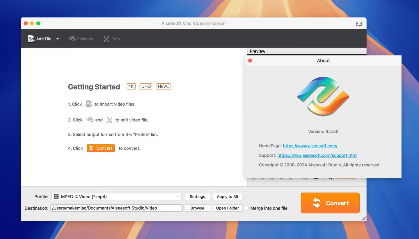 Aiseesoft Mac Video Enhancer for Mac v9.2.50免激活版 视频增强软件