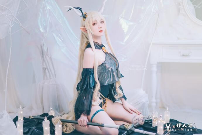 霜月shimo cosplay作品 明日方舟 闪灵 喵纪元 (1).jpg