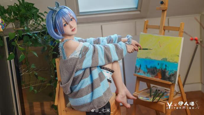 「COSPALY」从零开始的异世界生活蕾姆居家服-13P @_七米_ (4).jpg