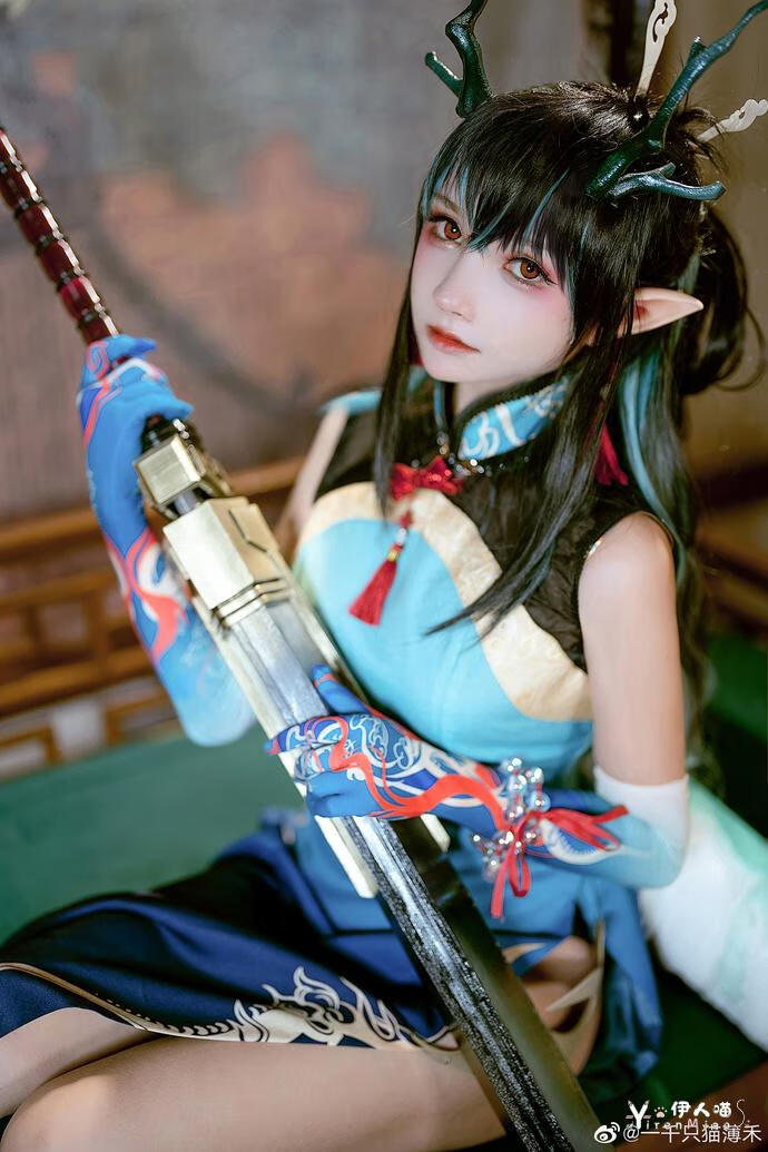 「COSPALY」明日方舟染尘烟夕-15P @一千只猫薄禾