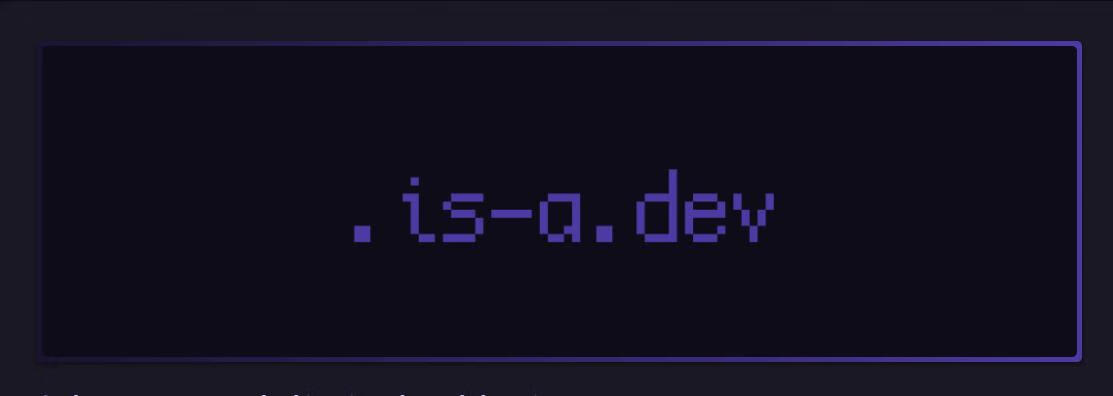 is-a.dev适合开发者的免费二级域名,可接入Cloudflare