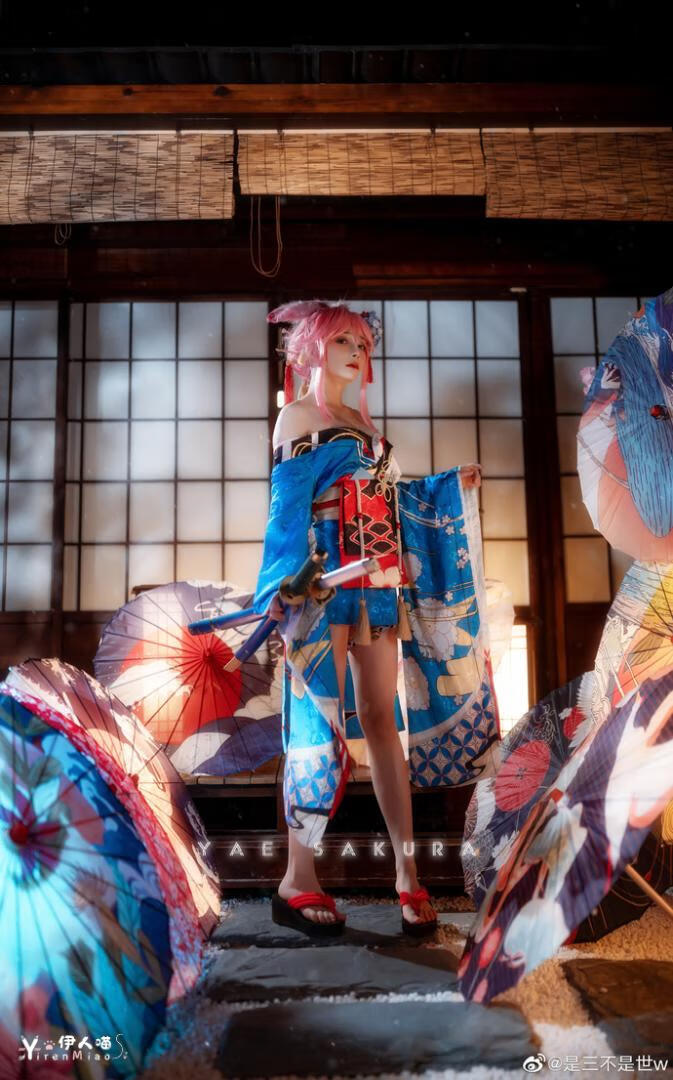 「COSPALY」崩坏3八重樱信花舞伎-16P @是三不是世w