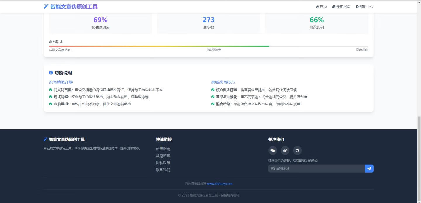 图片[3]-专业级AI智能文章伪原创工具支持伪原创结果下载-五块四源码网