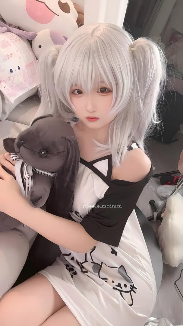 Seele麦麦-白色双马尾[16P-77MB]