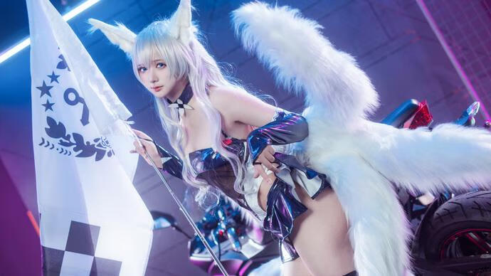 喜欢爱理吗&艾西Aiwest 碧蓝航线 巴尔的摩&信浓 赛车女郎[47P-200M]