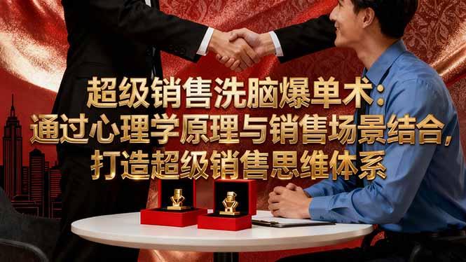 超级销售洗脑爆单术：通过心理学原理与销售场景结合,打造超级销售思维体系-稀缺资源网