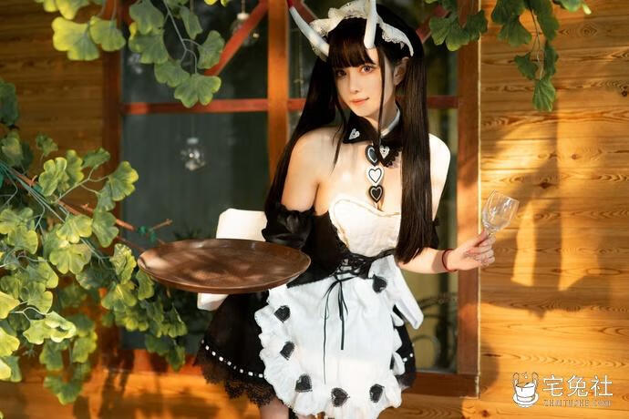 Shika小鹿鹿-cosplay作品116-能代女仆-1-宅兔社.jpg shika小鹿鹿全套cos图片合集 颜值爆表让你欲罢不能!