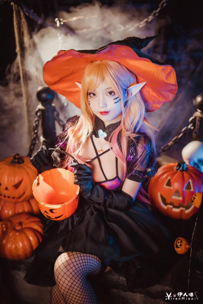 狐玖玖 NO.001 喜多川万圣节 (1).jpg 佛系萌妹狐玖玖COS白雪之仪美成童话公主!惊艳粉丝!
