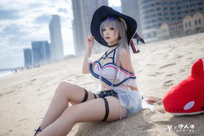 樱落酱 cosplay作品021 斯卡蒂泳装 伊人喵.jpg 樱落酱w碧蓝航线精彩图集 完美的身材令人羡慕