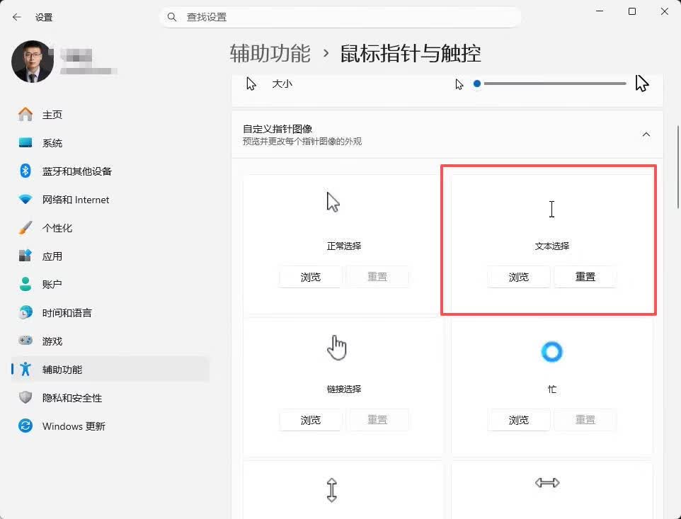 自定义指针图像