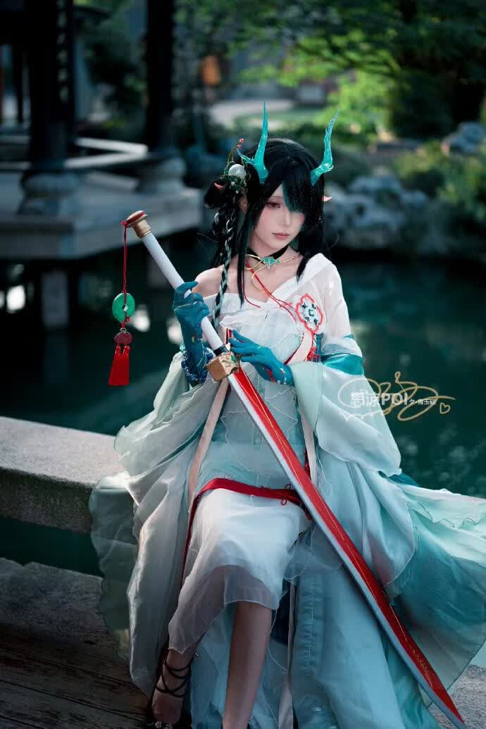 「COSPALY」明日方舟终末地青玉砚夕-15@思涼poi