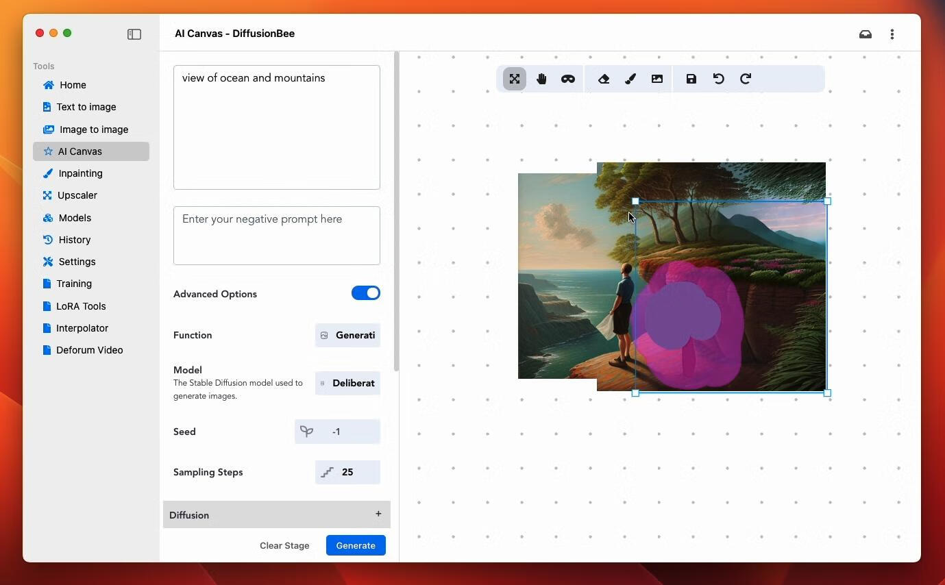 DiffusionBee for Mac v2.5.1 终极创意 AI 工具套件