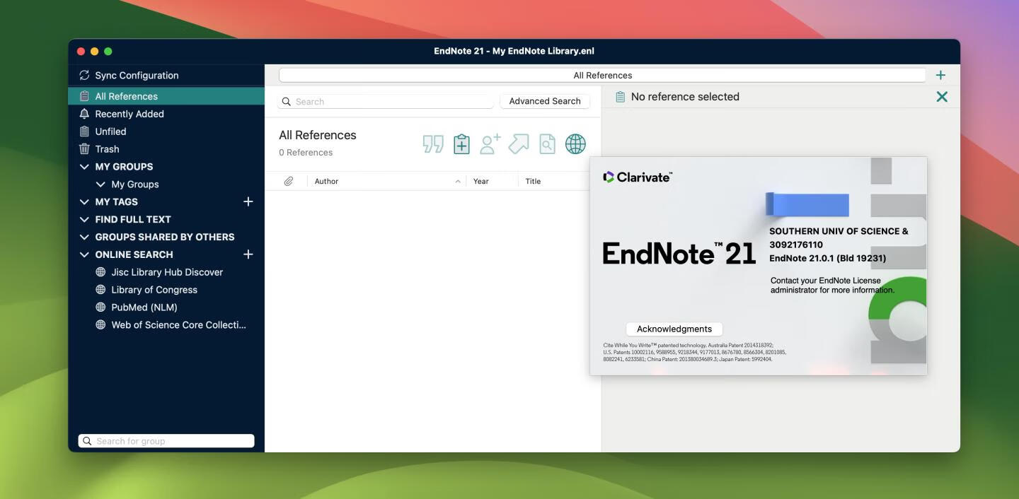 EndNote 21 v21.0.1永久激活版大客户授权 好用的文献论文管理软件