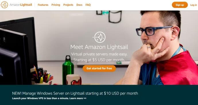 Amazon(亚马逊)推出的Lightsail购买搭建教程