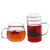 

Jingdong Supermarket] Jiahong US-ming Jingsi series 400ml heat-resistant glass cup 3 sets of glass tea separated glass cover G015 transparent
