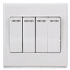 

Siemens (SIEMENS) 5TA06434NC01 four open dual control should be a series of switch socket (elegant white)