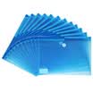 Effective deli 5504 A4 Kraft File Bag Blue 12 Pack