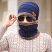 Asled Woollen Hat For Men Winter Fleece Thickened Wool Knitted Warm Top Cycling Windproof Bib Cap asled kopen in de aanbieding