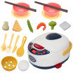 19PcsSet Lifelike Electric Rice Cooker Tableware Model Pretend Play Kids Toy