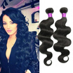 Abalance Brazilian Body Wave Virgin Human Hair Extensions 3Pcs Natural Black 7A Grade Weave abalance kopen in de aanbieding