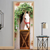 Colomac Photo Wallpaper 3D Stereo White Horse Mural Door Sticker Diy Home Decor Pvc Self Adhesive Living Room Bedroom 77Cmx200Cm colomac kopen in de aanbieding Colomac Photo Wallpaper 3D Stereo White Horse Mural Door Sticker Diy Home Decor Pvc Self Adhesive Living Room Bedroom 77Cmx200Cm colomac kopen in de aanbieding