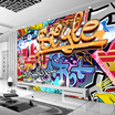 Colomac Custom Photo Wallpaper Non Woven 3D Abstract Graffiti Art Large Wall Painting Living Room Bar Tv Background Mural colomac kopen in de aanbieding Colomac Custom Photo Wallpaper Non Woven 3D Abstract Graffiti Art Large Wall Painting Living Room Bar Tv Background Mural colomac kopen in de aanbieding