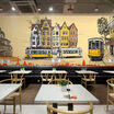 Colomac Custom 3D Mural Hong Kong Style Hand Painted Graffiti City Street Tea Coffee Restaurant Ktv Wallpaper colomac kopen in de aanbieding