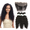 Morichy Brazilian Deep Wave 3 Bundles With 13X4 Ear To Lace Frontal Closure 7A Unprocessed Human Hair Natural Color morichy kopen in de aanbieding Morichy Brazilian Deep Wave 3 Bundles With 13X4 Ear To Lace Frontal Closure 7A Unprocessed Human Hair Natural Color morichy kopen in de aanbieding
