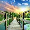 Colomac Custom Photo Mural Wallpaper Wooden Bridge Corridor 3D Stereoscopic Natural Landscape Large Wall Painting Home Decor colomac kopen in de aanbieding