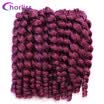 Chorliss 8 40g Jumpy Wand Curl Twist Crochet Braid Jamaican Bounce Synthetic Braiding Hair High Temperature Fiber Purple Color
