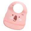 Rikang baby bib saliva towel silicone waterproof bib RK-X4007 pink