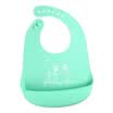 Jide JDCOCO bib baby silicone bib baby saliva pocket waterproof baby rice bowl infant eating bib blue