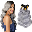 Nami Hair 4 Bundles 1Bgrey Ombre Brazilian Human Body Wave Two Tone Color 10 22 T1B Silver Grey Weave nami kopen in de aanbieding