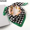 Guttavalli Fashion Women Dots Pineapples Print Ties Pequeño Chevron Summer Fruits Pañuelos Simple Fresh Satin Soft Geometric Wraps