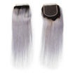 Nami Hair 1Bgrey Ombre 4X4 Lace Closure Brazilian Straight Human Two Tone Color 10 16 T1B Silver Grey nami kopen in de aanbieding