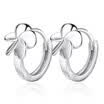 New Fashion Women Plum Flower Earrings Flowers Clip Earrings White Gold Plated Ear Jewelry Nice Gift E24