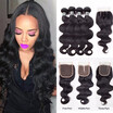 Amazing Star Lace Closure With Bundles Brazilian Virgin Hair Body Wave 4X4 Inch amazing star kopen in de aanbieding